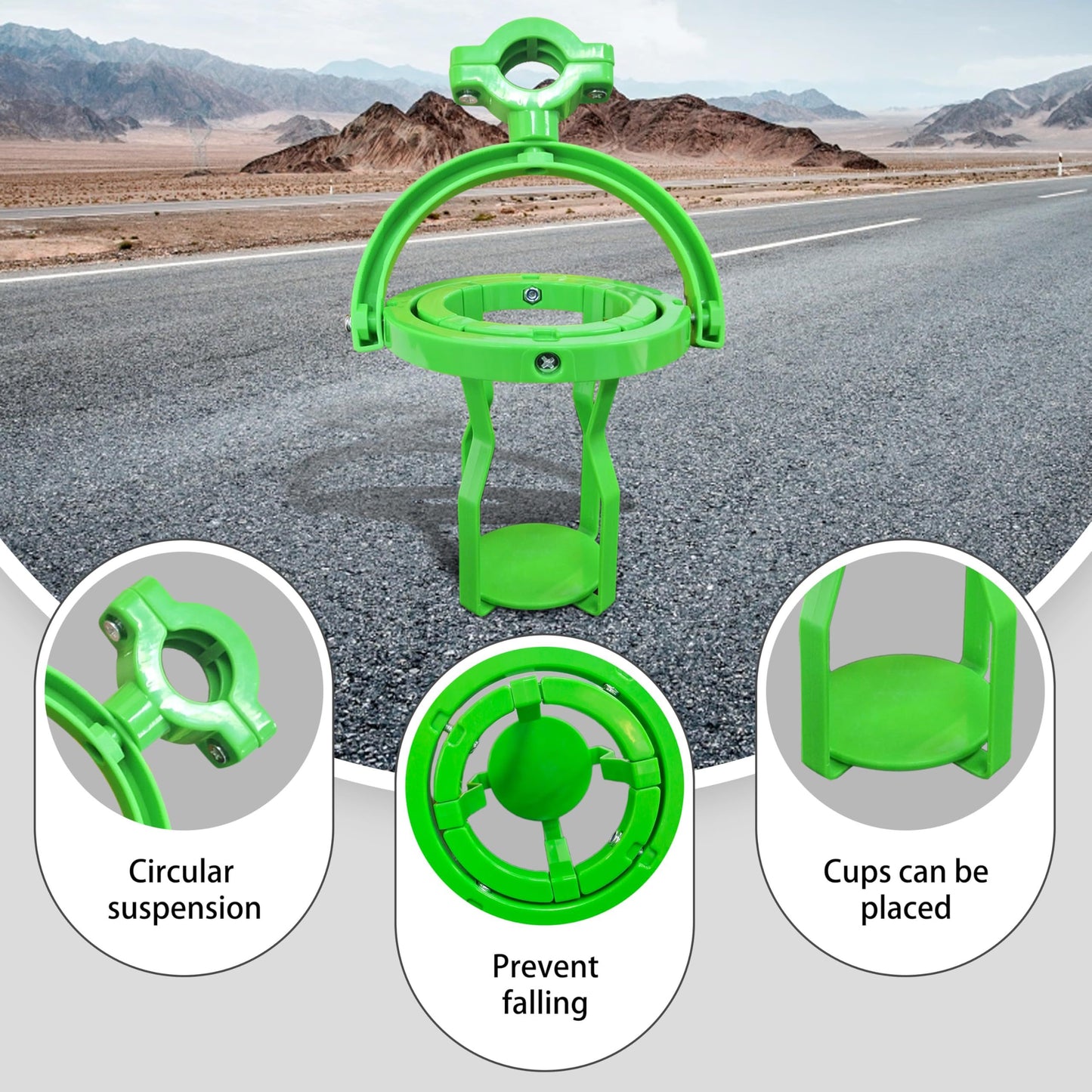 Gyroscope self-levelling cup holder green — view 4