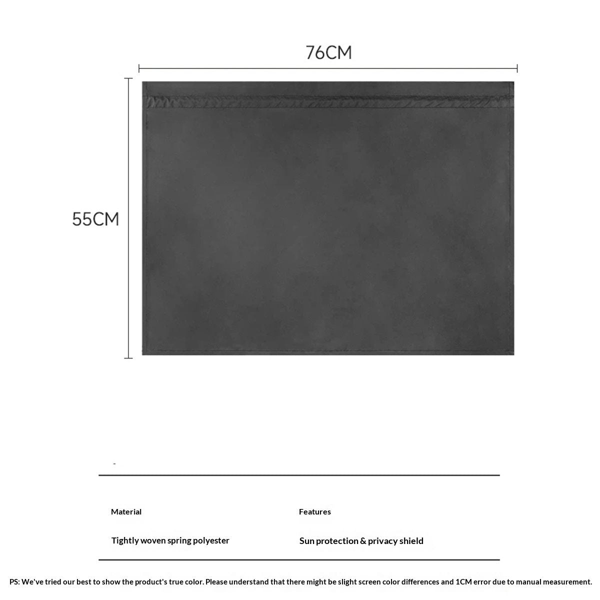 2-pack car side window blackout sun shade — view 5