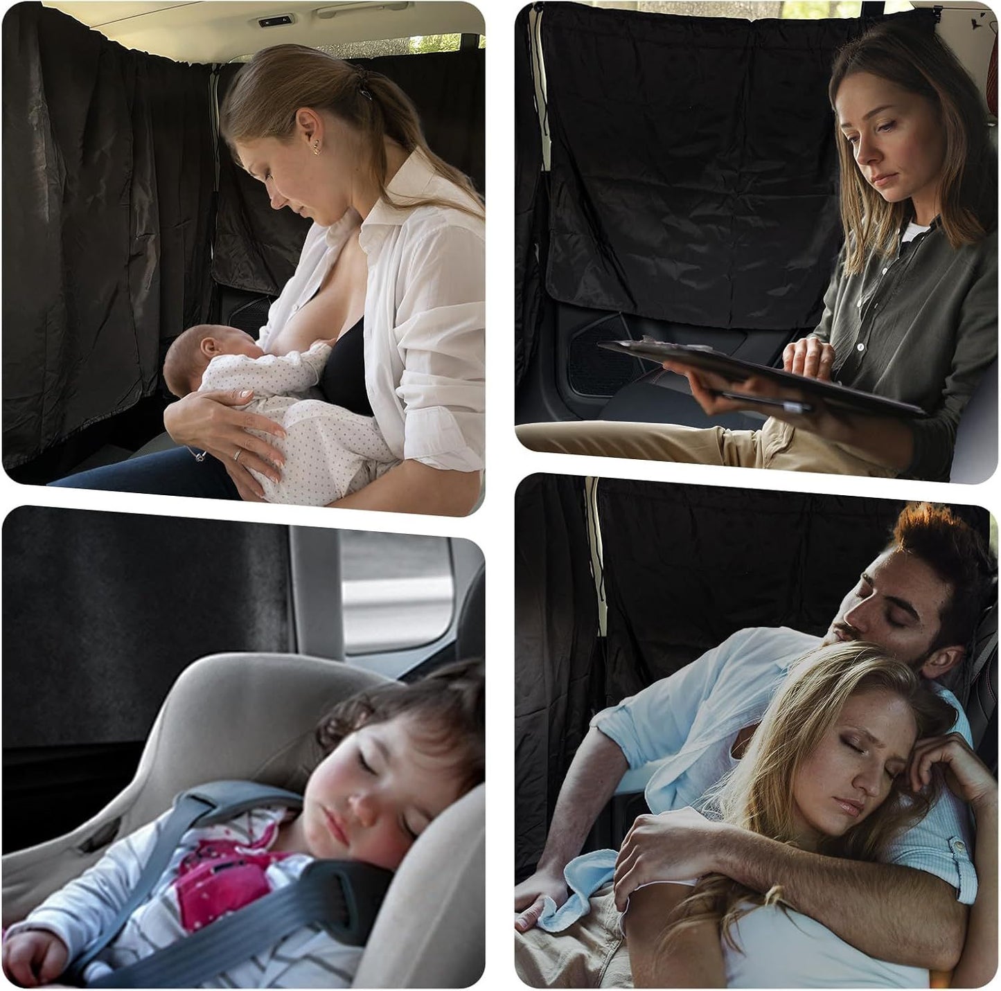 2-pack car side window blackout sun shade — view 6