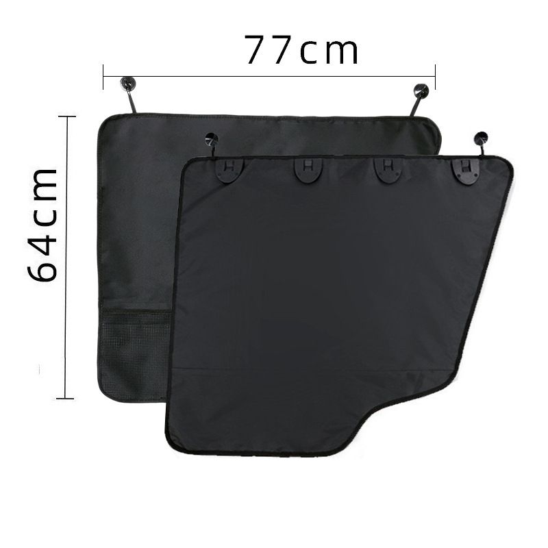 2-pack dog car door protector black — view 2