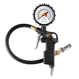Tyre inflator dial pressure gauge with chuck — view 2