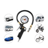 Tyre inflator dial pressure gauge with chuck — view 4