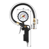 Tyre inflator dial pressure gauge with chuck — view 6