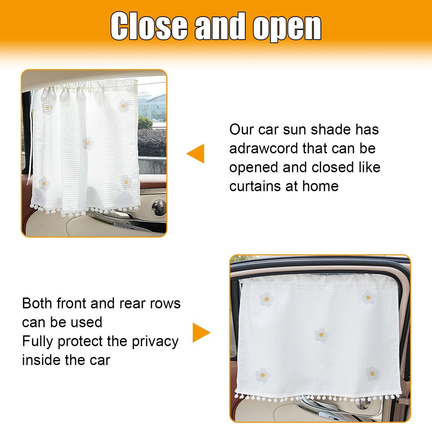 2-pack blackout car side window sun shade — view 4