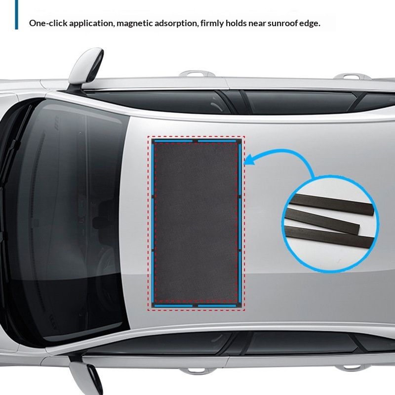 Car sunroof sunshade mesh cover 100x65cm — view 4