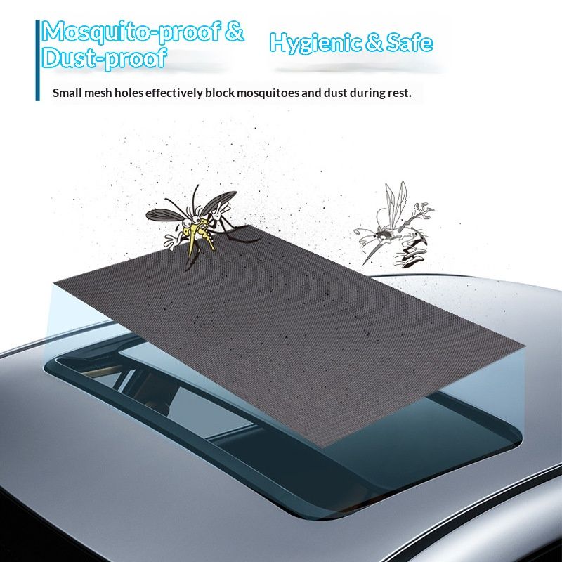 Car sunroof sunshade mesh cover 100x65cm — view 5