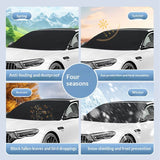 Universal car windscreen snow cover 69x42 inch — view 6
