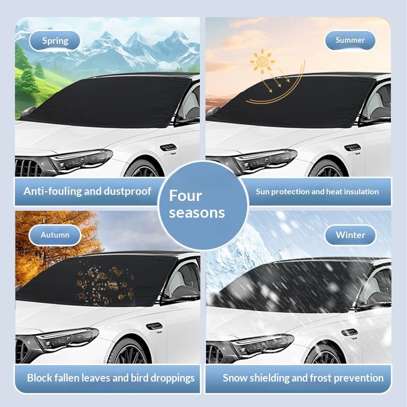 Universal car windscreen snow cover 69x42 inch — view 6