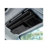 Leather car sun visor organiser black — view 2