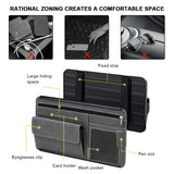 Leather car sun visor organiser black — view 3