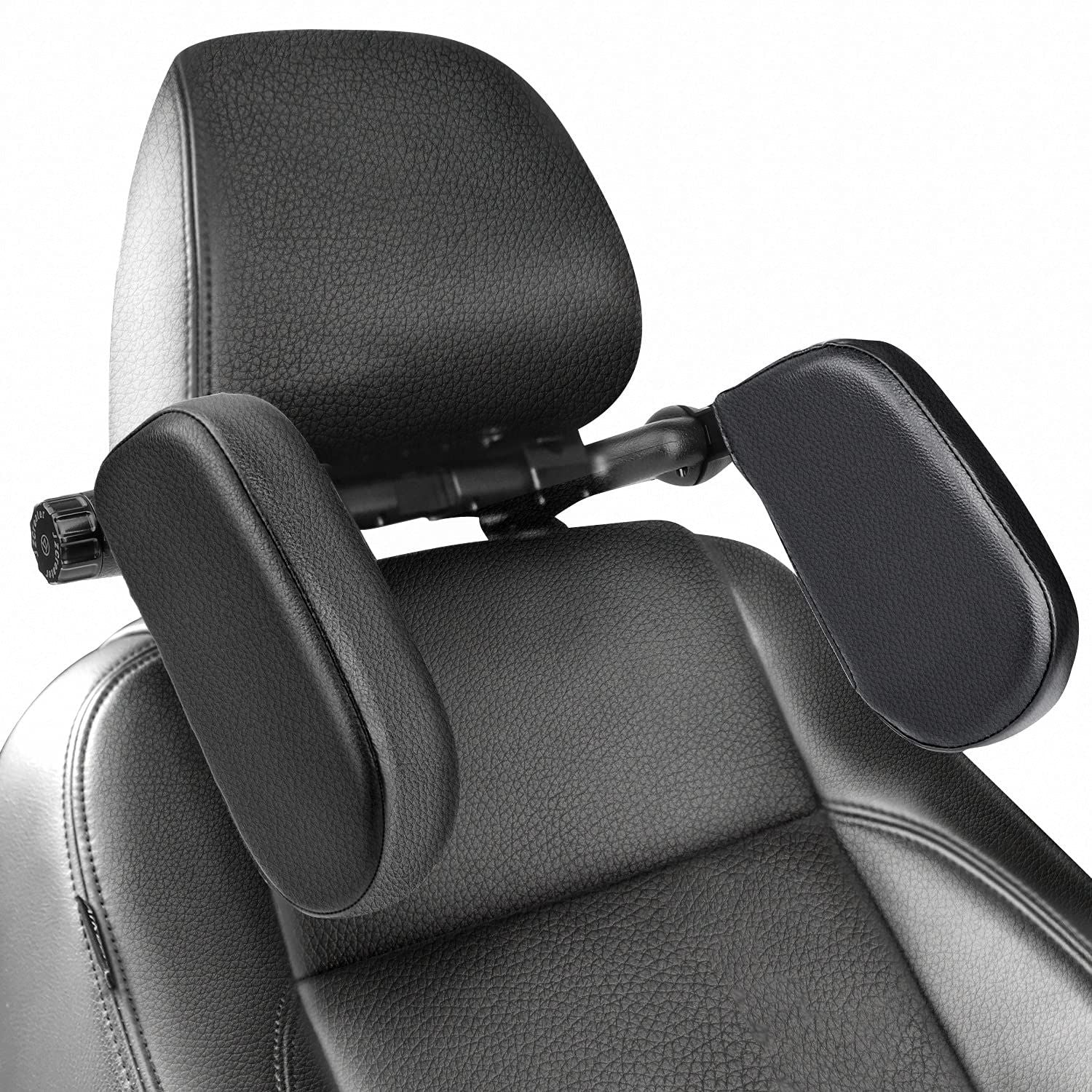 U-shaped car headrest neck pillow black — view 3