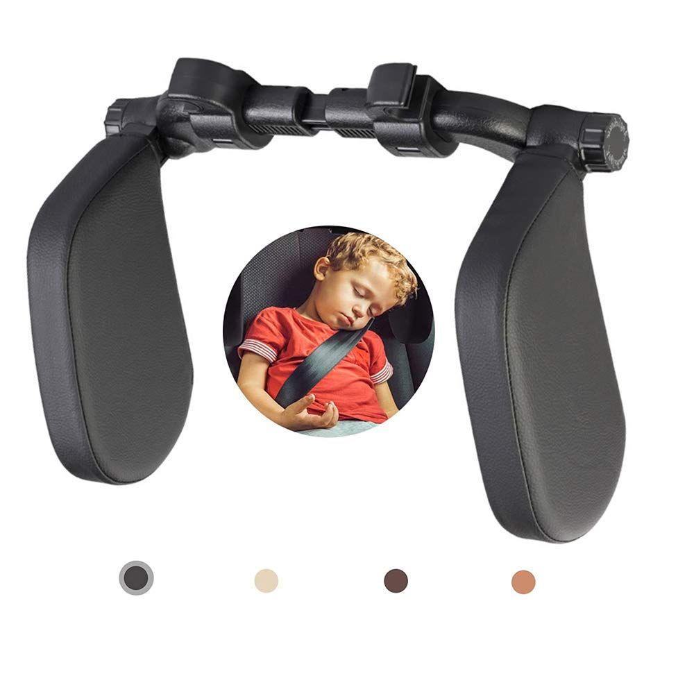 U-shaped car headrest neck pillow black — view 5