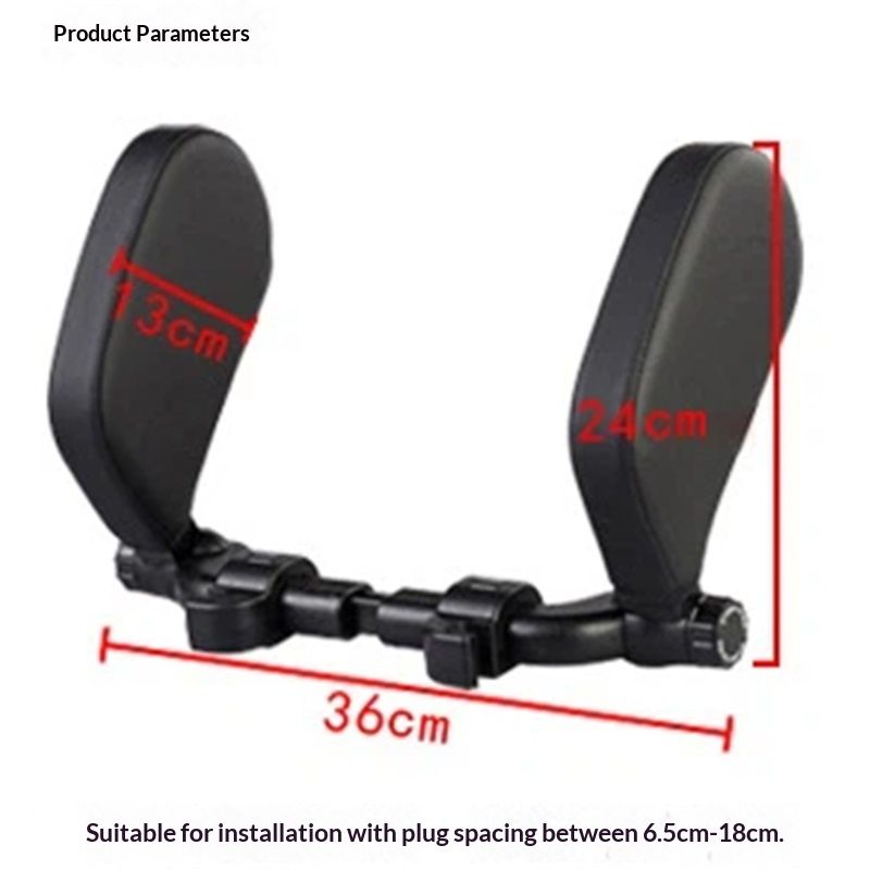 U-shaped car headrest neck pillow black — view 6