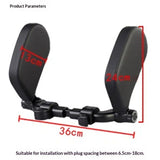 U-shaped car headrest neck pillow black — view 6