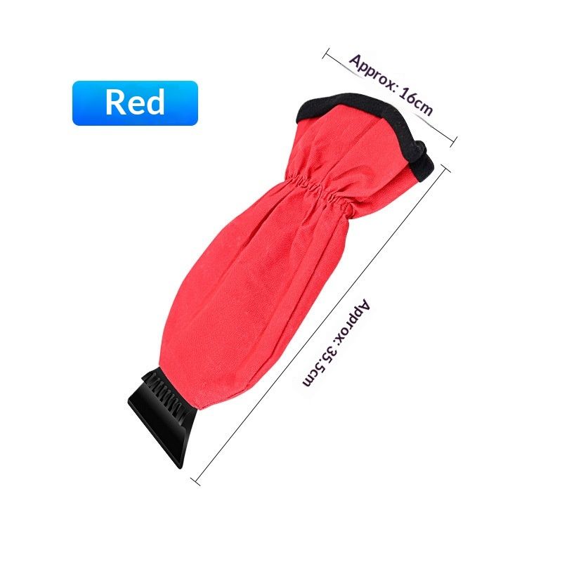 Waterproof car ice scraper mitten red — view 6