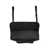 Leather car purse holder and storage barrier — view 2