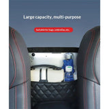 Leather car purse holder and storage barrier — view 5