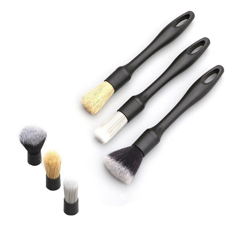 3-piece car detailing brush kit — view 3
