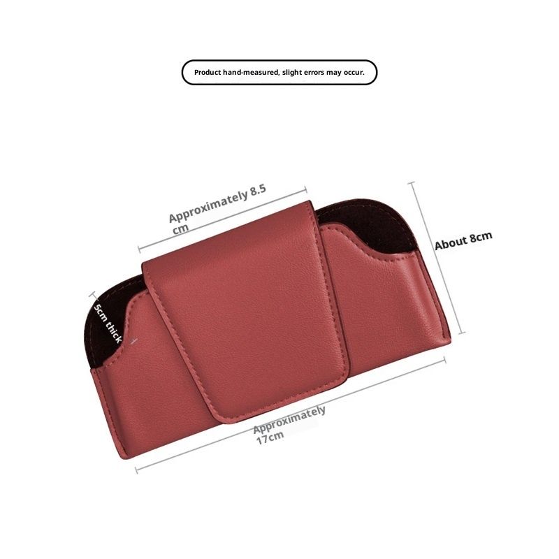 Magnetic car sun visor sunglasses holder red — view 6