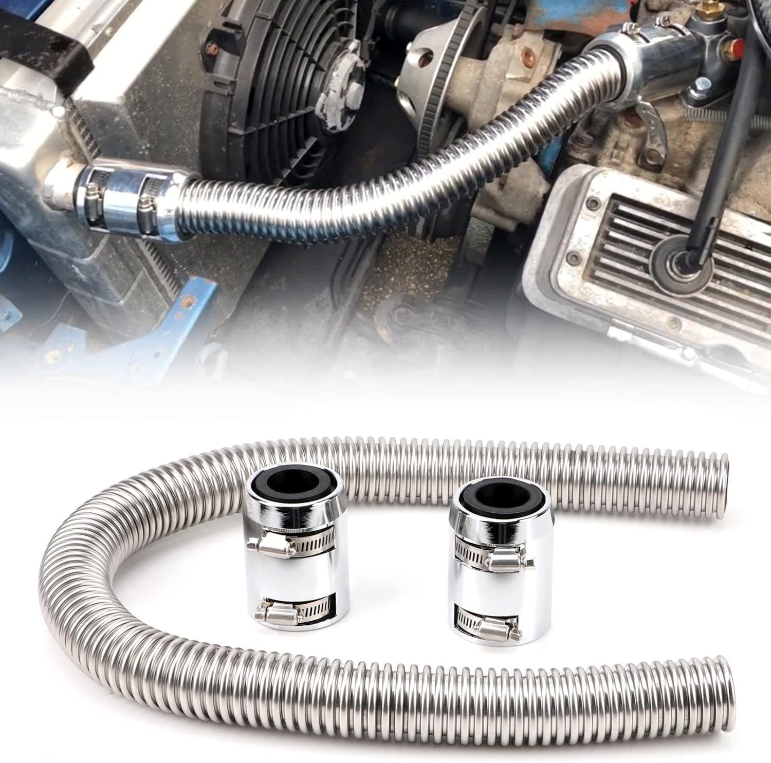36 inch stainless steel radiator hose kit — view 6