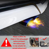 Universal dual tube exhaust muffler blue — view 6
