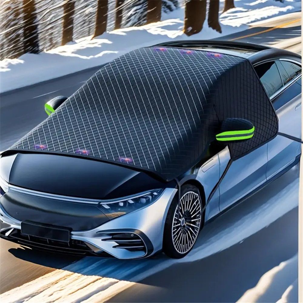 Large magnetic car windscreen snow cover — view 2