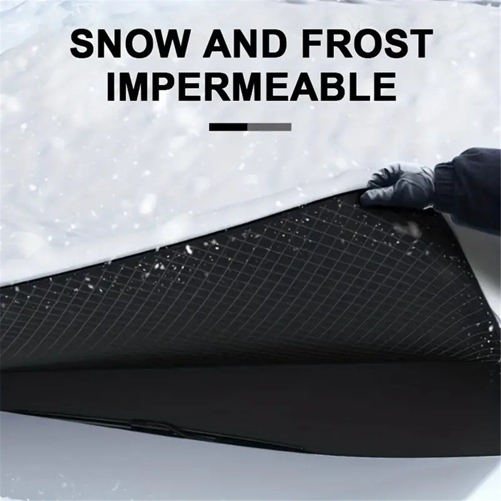 Large magnetic car windscreen snow cover — view 3