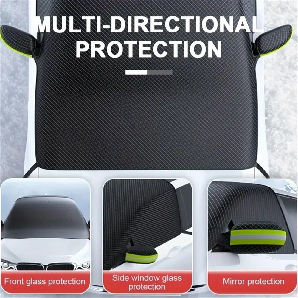 Large magnetic car windscreen snow cover — view 4