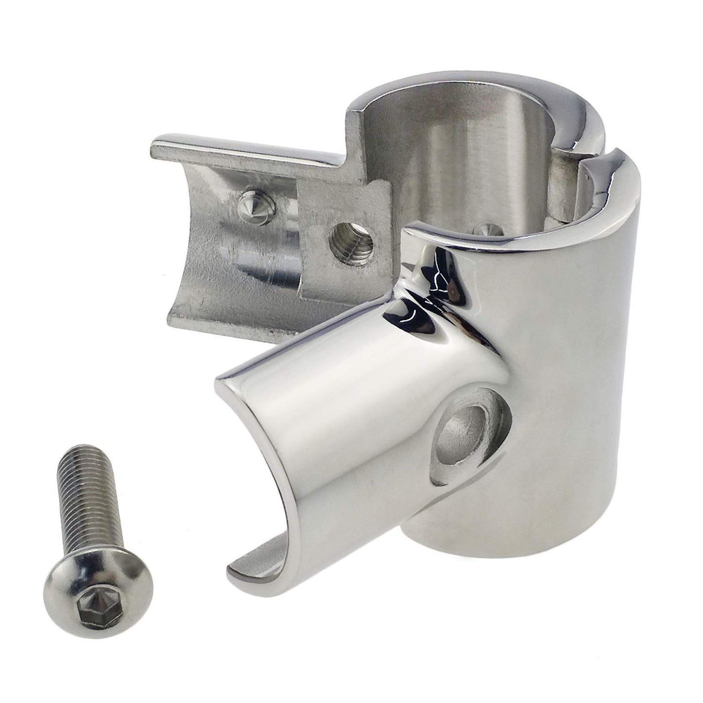 316 stainless steel boat handrail T-fitting — view 3