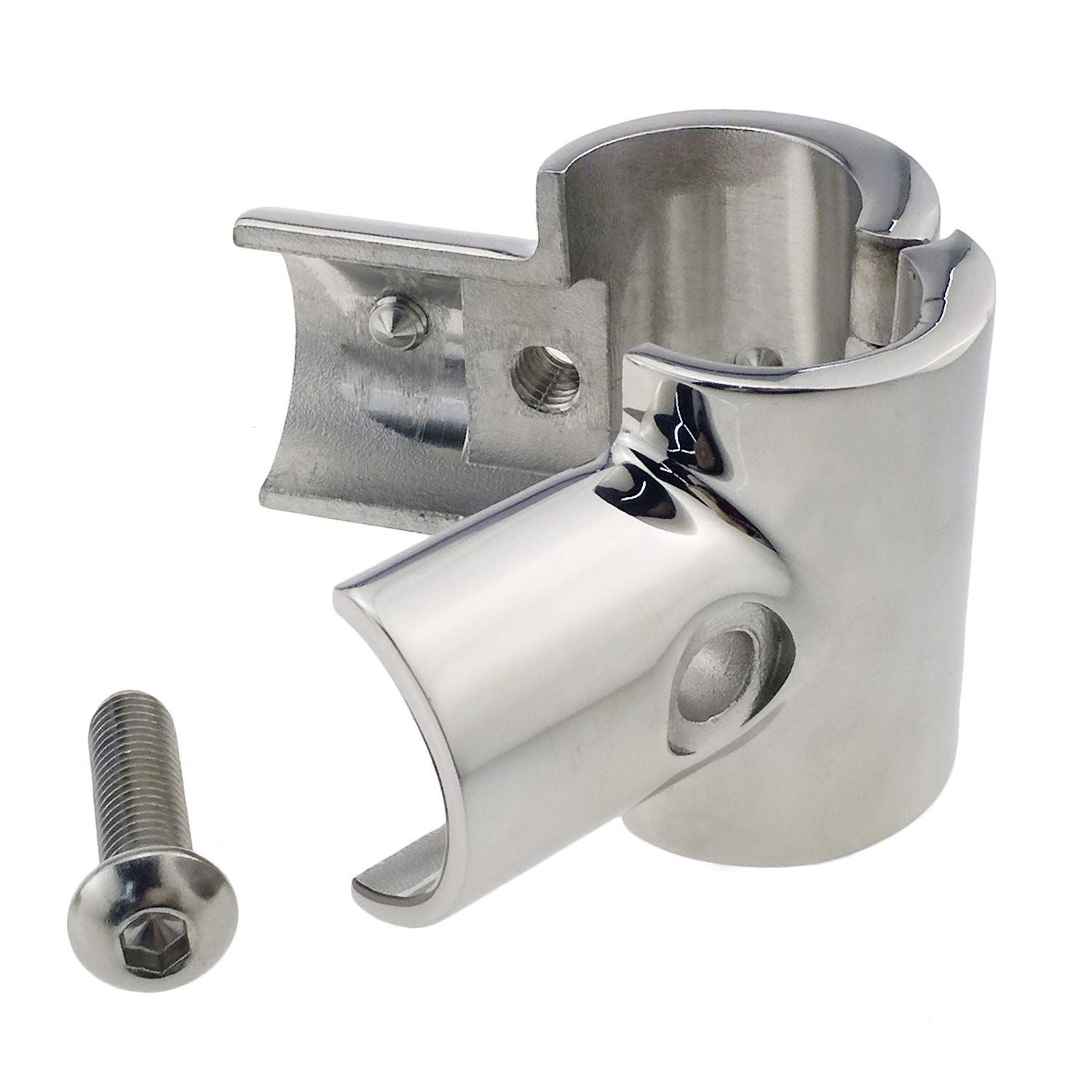 316 stainless steel boat handrail T-fitting — view 3