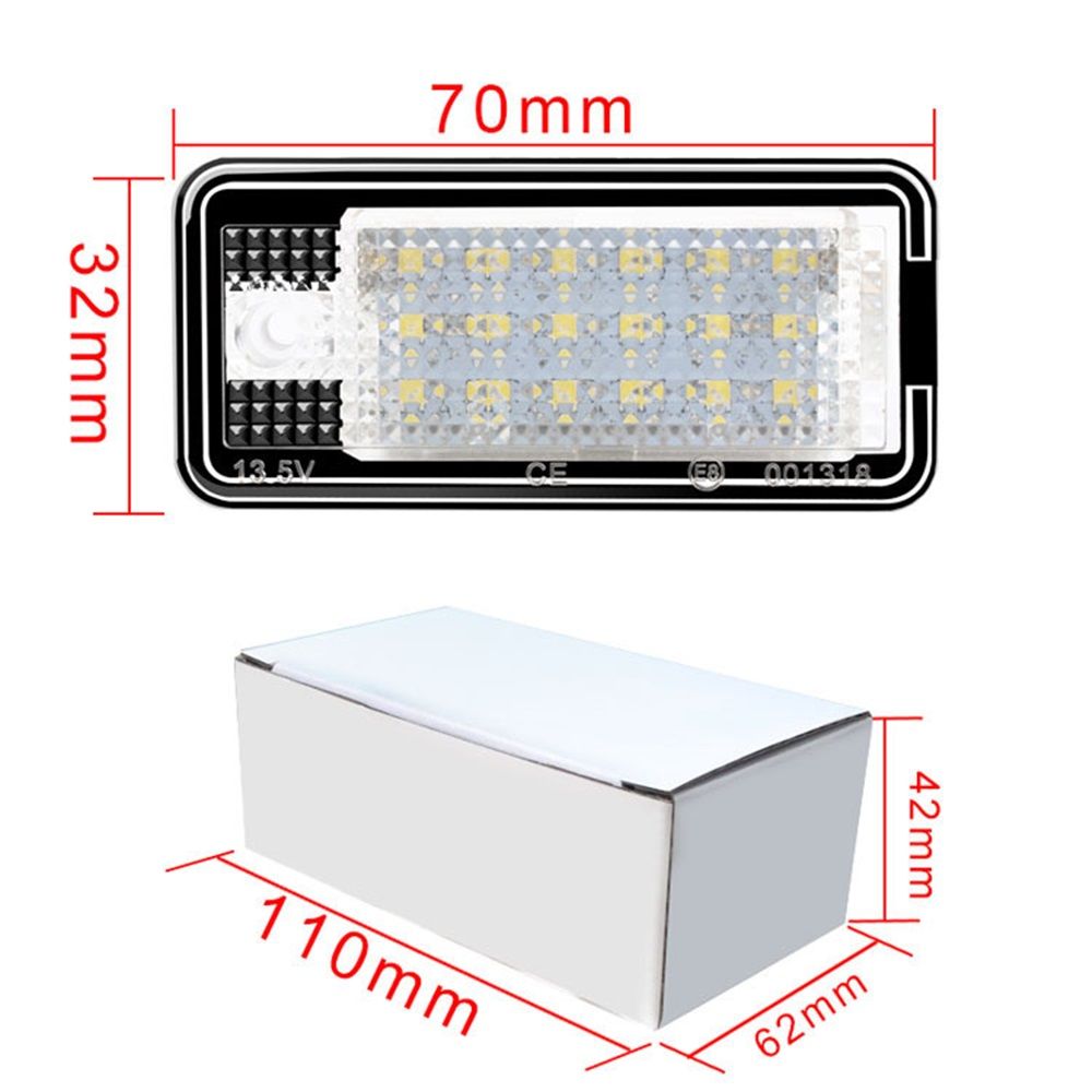 2-pack LED number plate lights for Audi — view 6