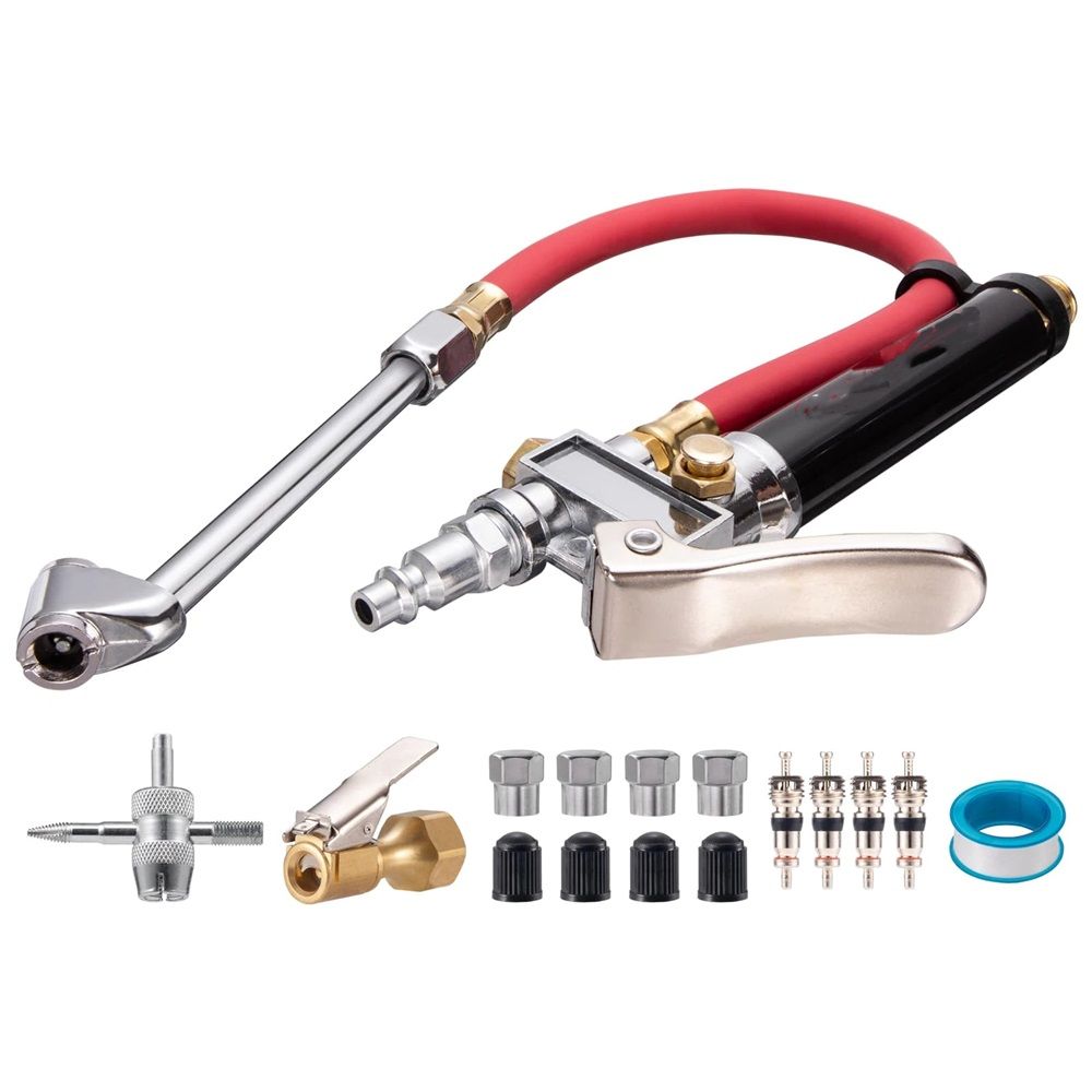10-120 PSI tyre pressure gauge with inflator — view 2
