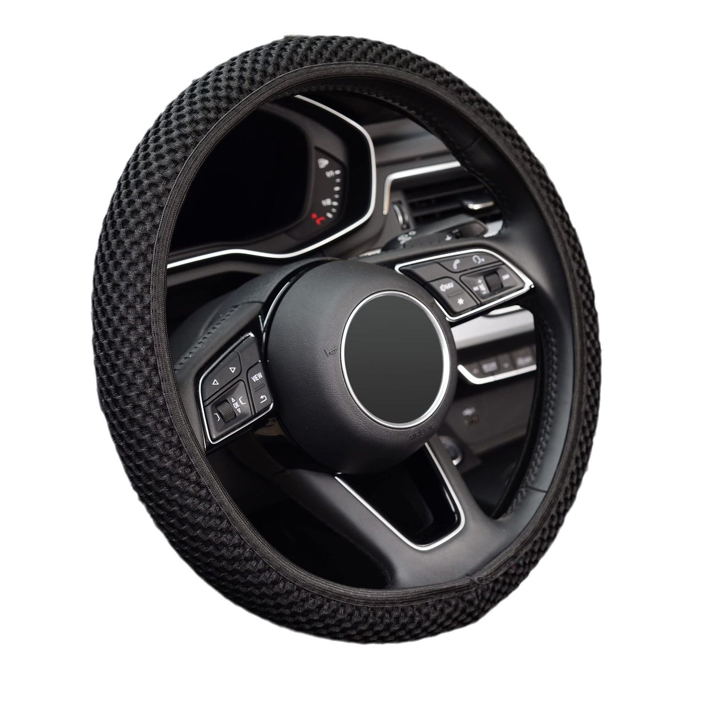 Elastic stretch steering wheel cover 15 inch — view 2