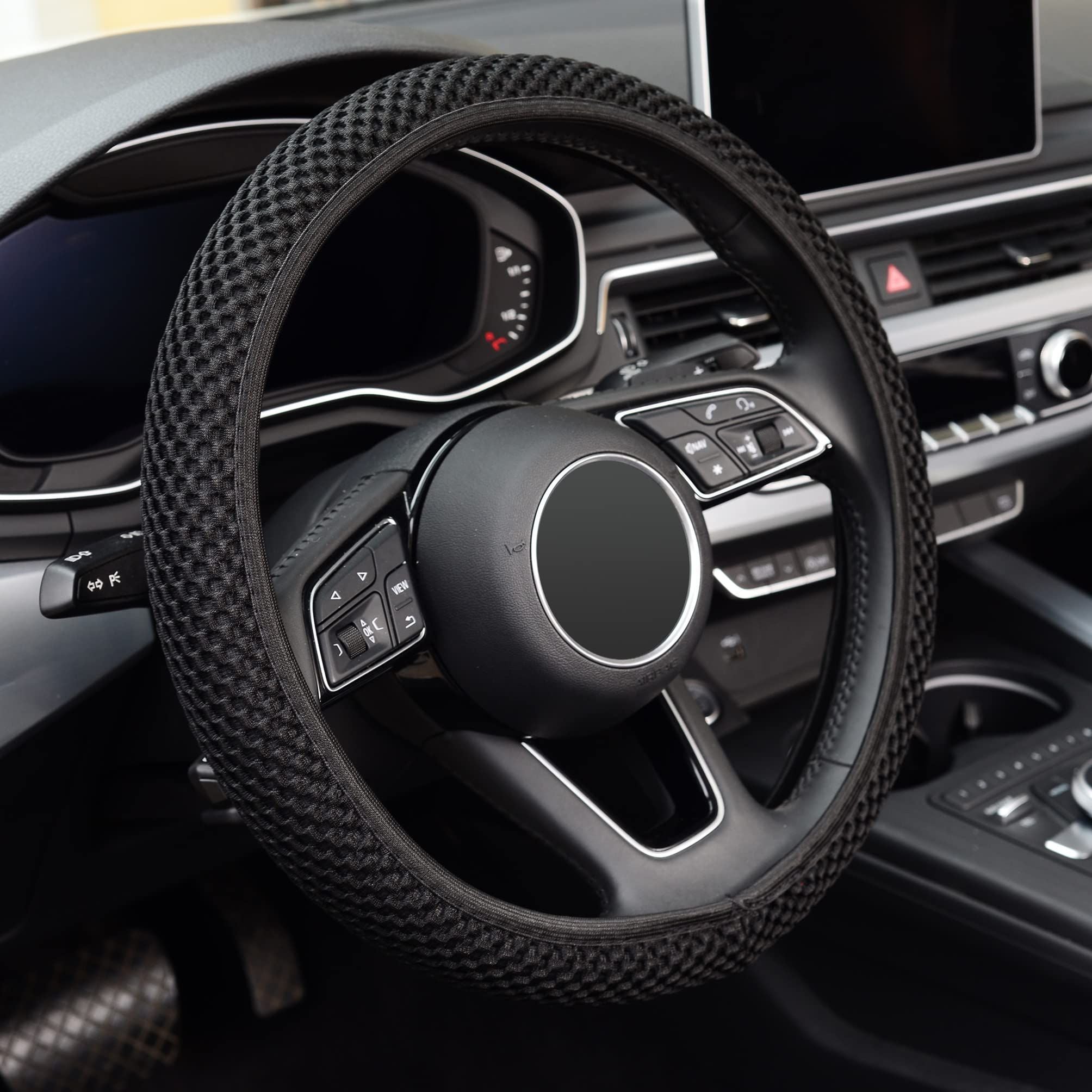 Elastic stretch steering wheel cover 15 inch — view 3