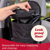 Spill-proof round car rubbish bin black — view 4