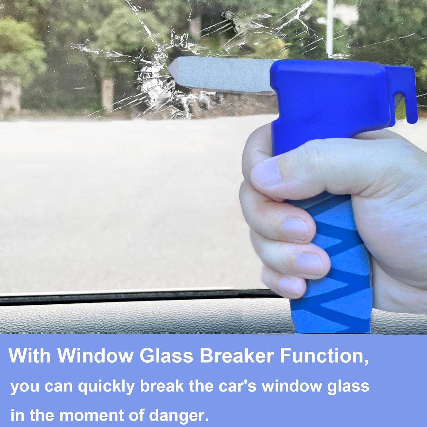 2-pack 4-in-1 car support handle blue — view 3