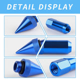 20-pack M12x1.5 spiked wheel lug nuts chrome — view 5