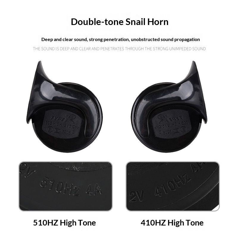 2-pack 12V dual-tone electric air horn — view 3