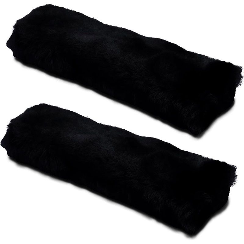 2-pack car seat belt shoulder pad black — view 2