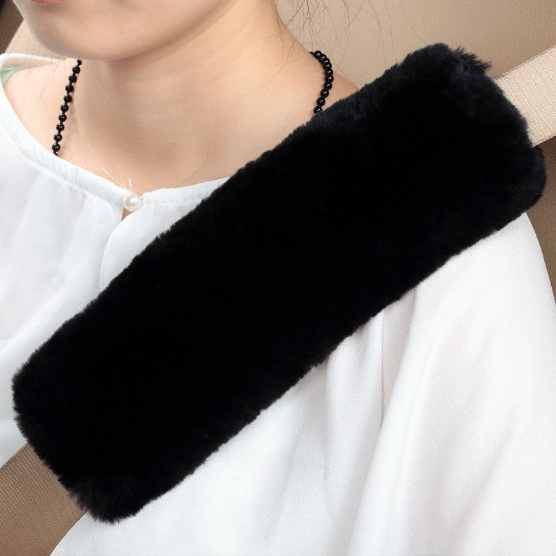 2-pack car seat belt shoulder pad black — view 4