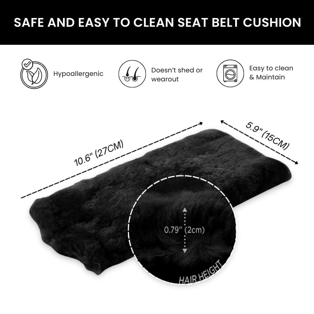 2-pack car seat belt shoulder pad black — view 6