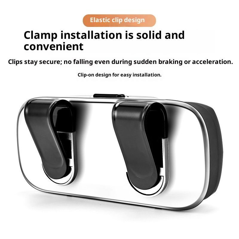 Car sun visor sunglasses holder black — view 4