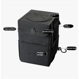 Car rubbish bin with lid for SUV black — view 5