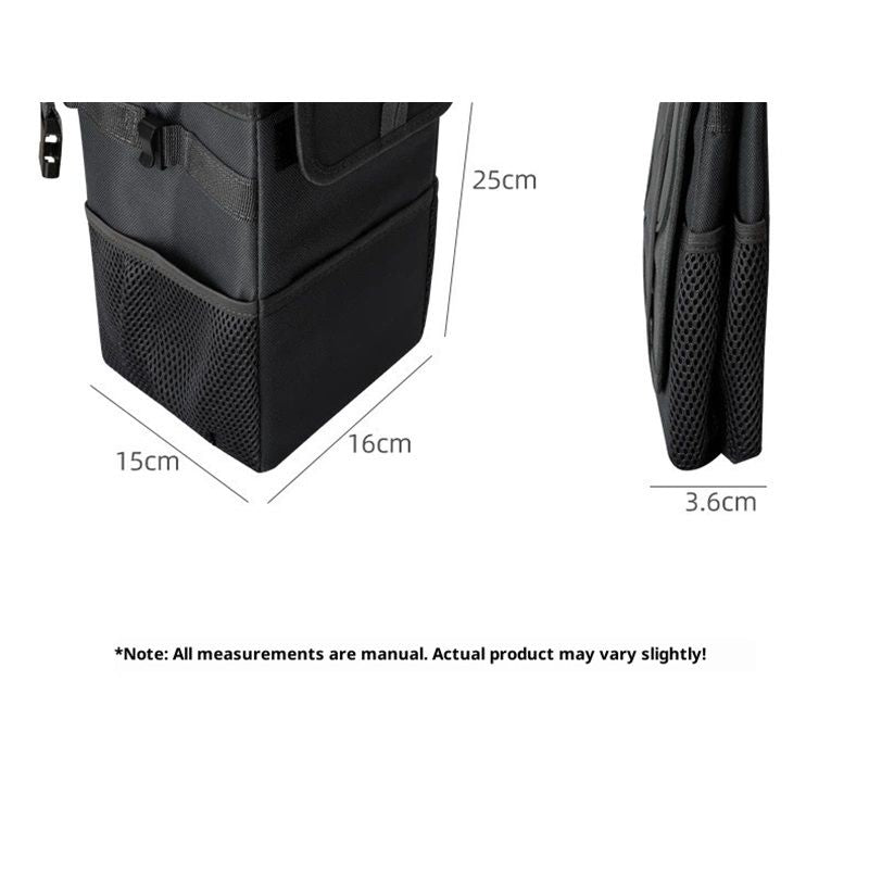 Car rubbish bin with lid for SUV black — view 6