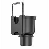 2-in-1 car cup holder expander black — view 2