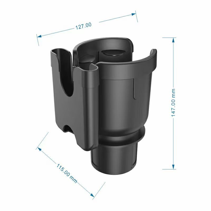 2-in-1 car cup holder expander black — view 5