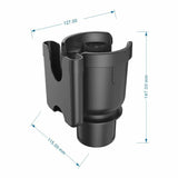 2-in-1 car cup holder expander black — view 5