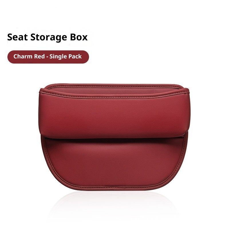 Leather car seat gap filler burgundy — view 2