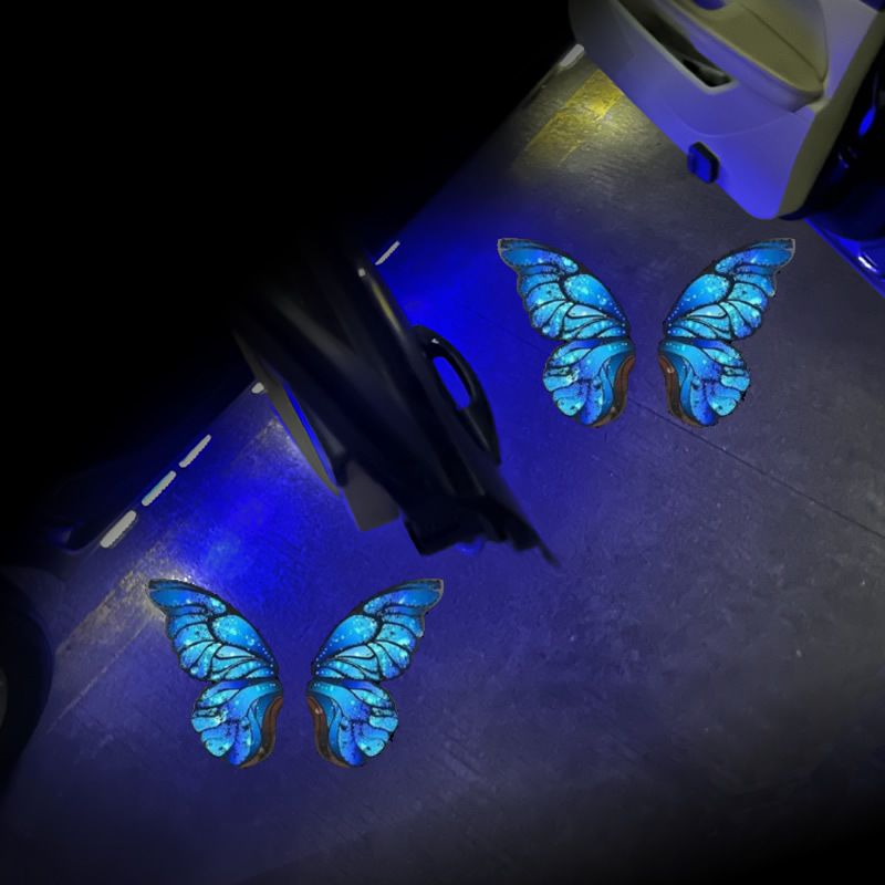 2-pack 3D LED car door welcome light — view 3