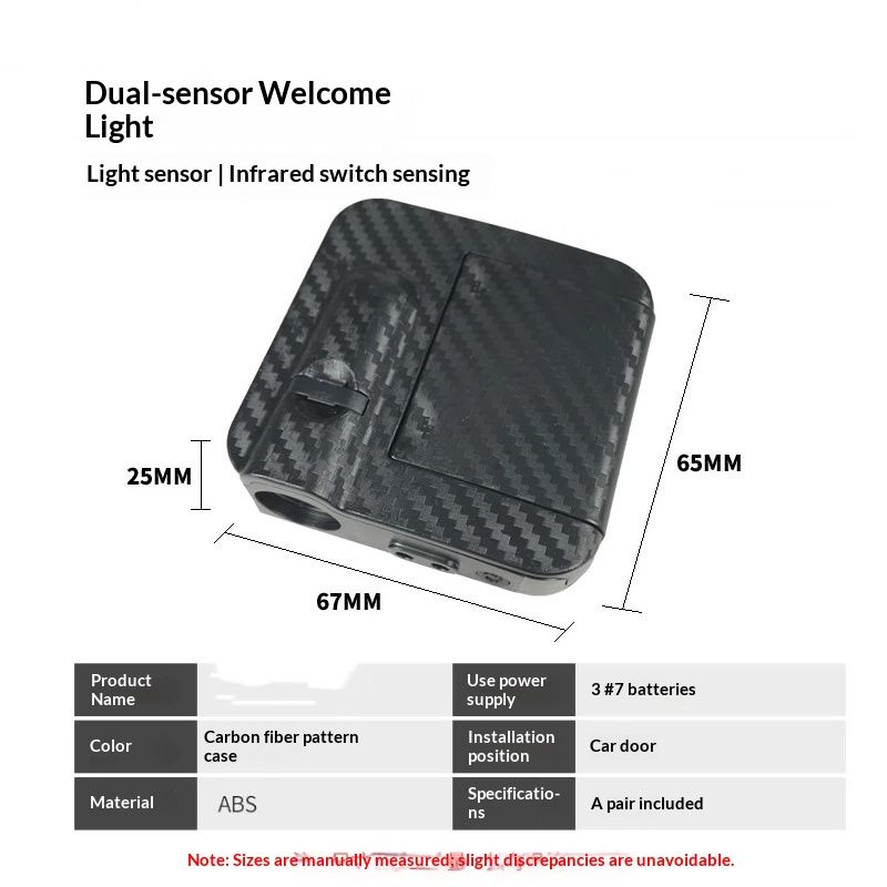 2-pack 3D LED car door welcome light — view 6